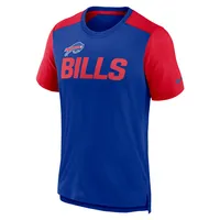 T-shirt avec nom de l'équipe des Buffalo Bills Nike pour homme, bleu chiné/rouge chiné