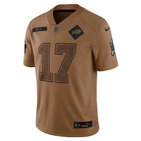 FBC BILLS BROWN 17 JOSH ALLEN FA23 NFL MEN'S SALUTE TO SERVICE LIMITED PLAYER JERSEY JERMENLMC