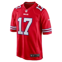 Maillot Nike Josh Allen pour hommes, rouge, Buffalo Bills, jeu alternatif