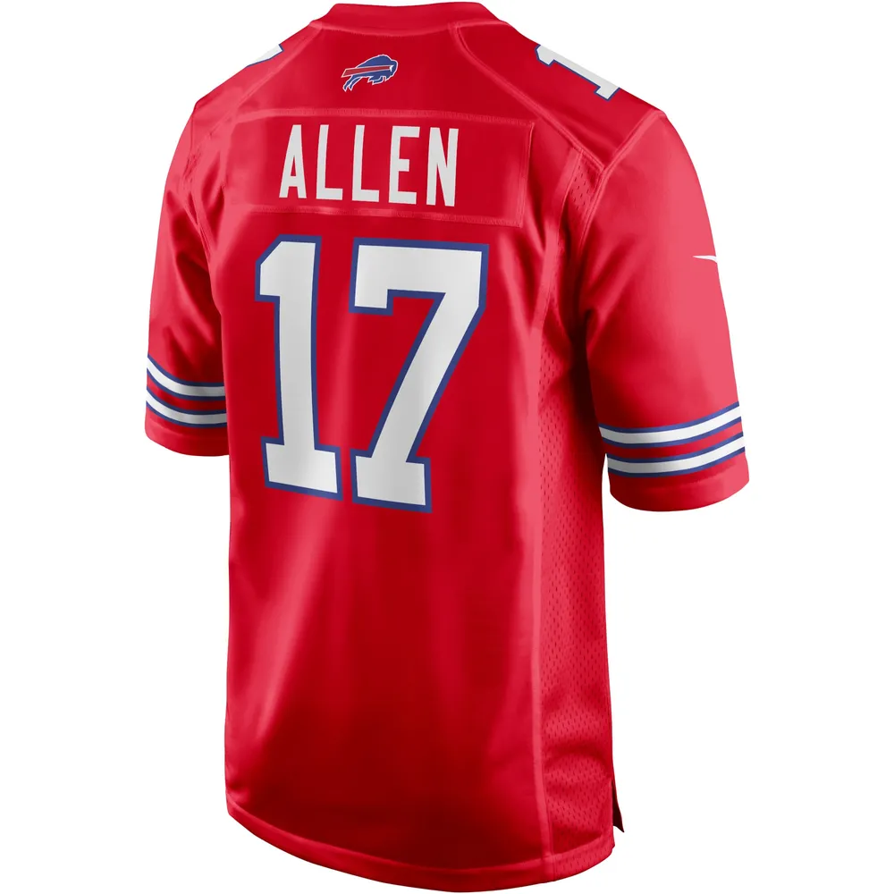 Maillot Nike Josh Allen pour homme, joueur de jeu alternatif des Buffalo Bills, rouge