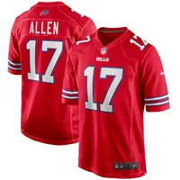 Maillot Nike Josh Allen pour homme, joueur de jeu alternatif des Buffalo Bills, rouge