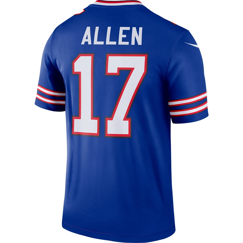 Haut Nike Josh Allen Royal Buffalo Bills Team Legend Player Performance pour homme