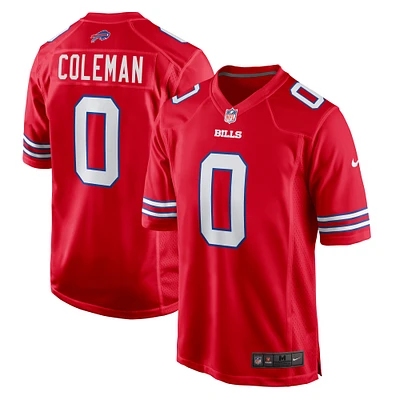 Maillot de match alternatif Nike Keon Coleman pour hommes, rouge des Buffalo Bills