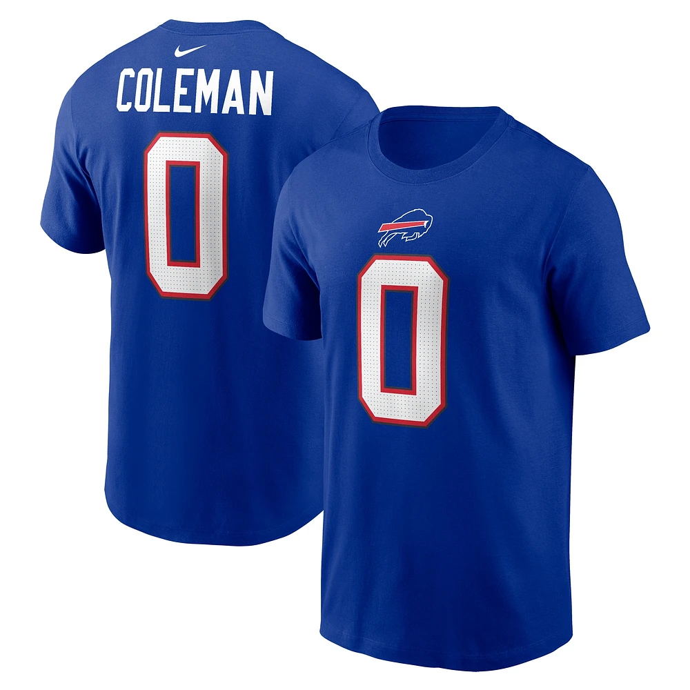 Men's Nike Keon Coleman Royal Buffalo Bills  Name & Number T-Shirt