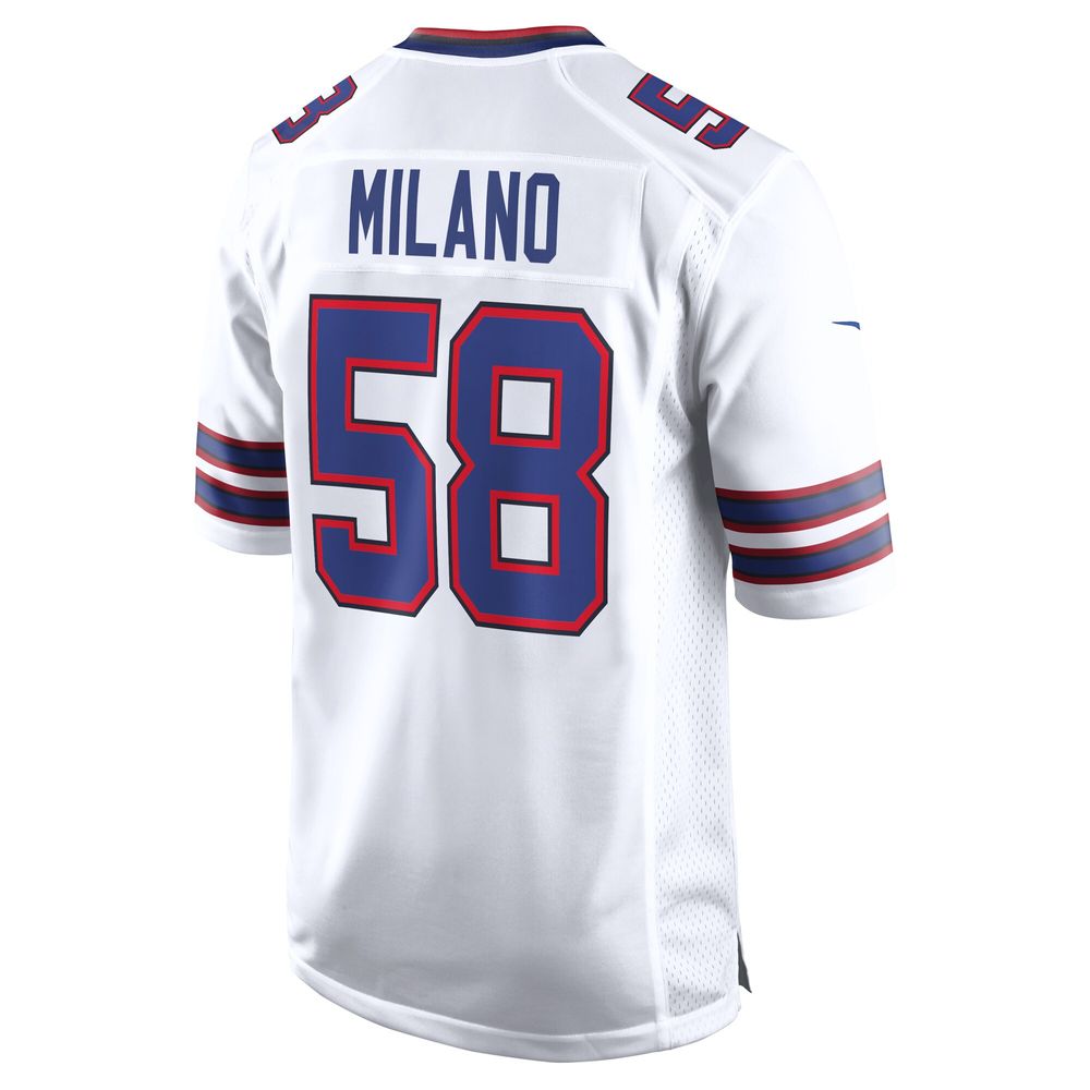 Men's Nike Matt Milano White Buffalo Bills Away Game Player Jersey