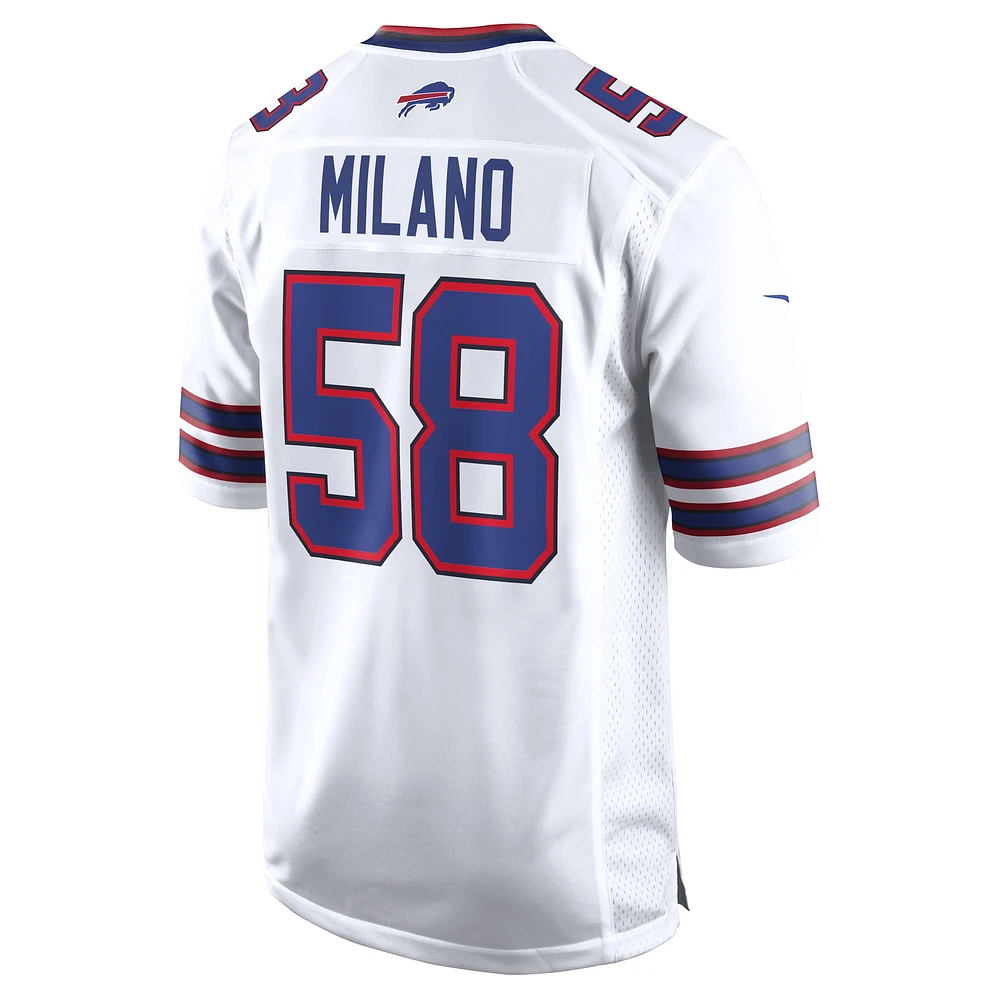 Men's Nike Matt Milano White Buffalo Bills Away Game Player Jersey