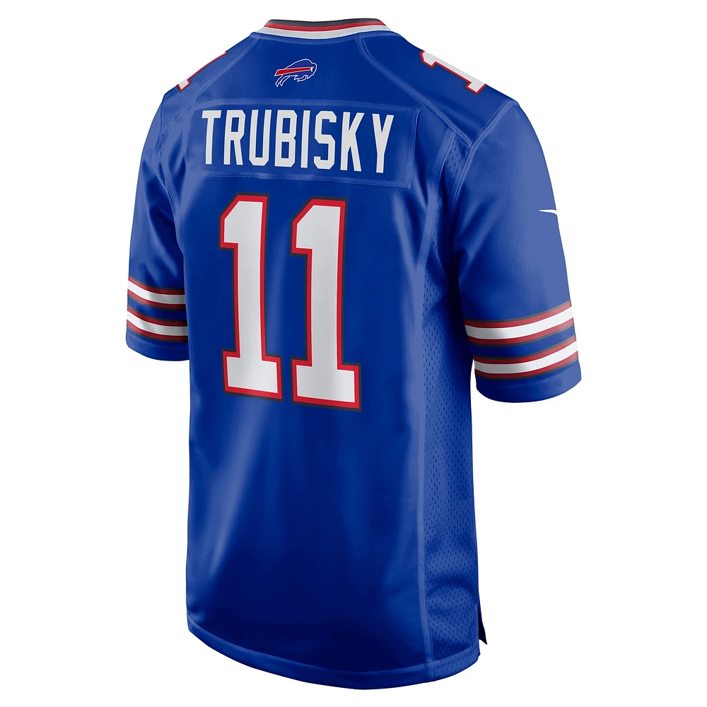 Maillot de match Nike Mitchell Trubisky Royal Buffalo Bills pour homme