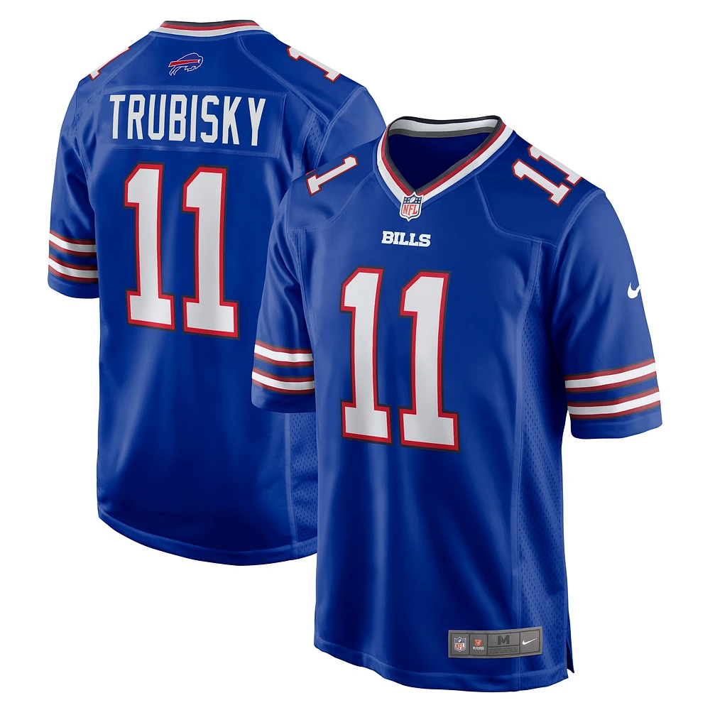 Maillot de match Nike Mitchell Trubisky Royal Buffalo Bills pour homme