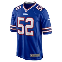 Maillot de match Nike Nicholas Morrow Royal Buffalo Bills pour homme