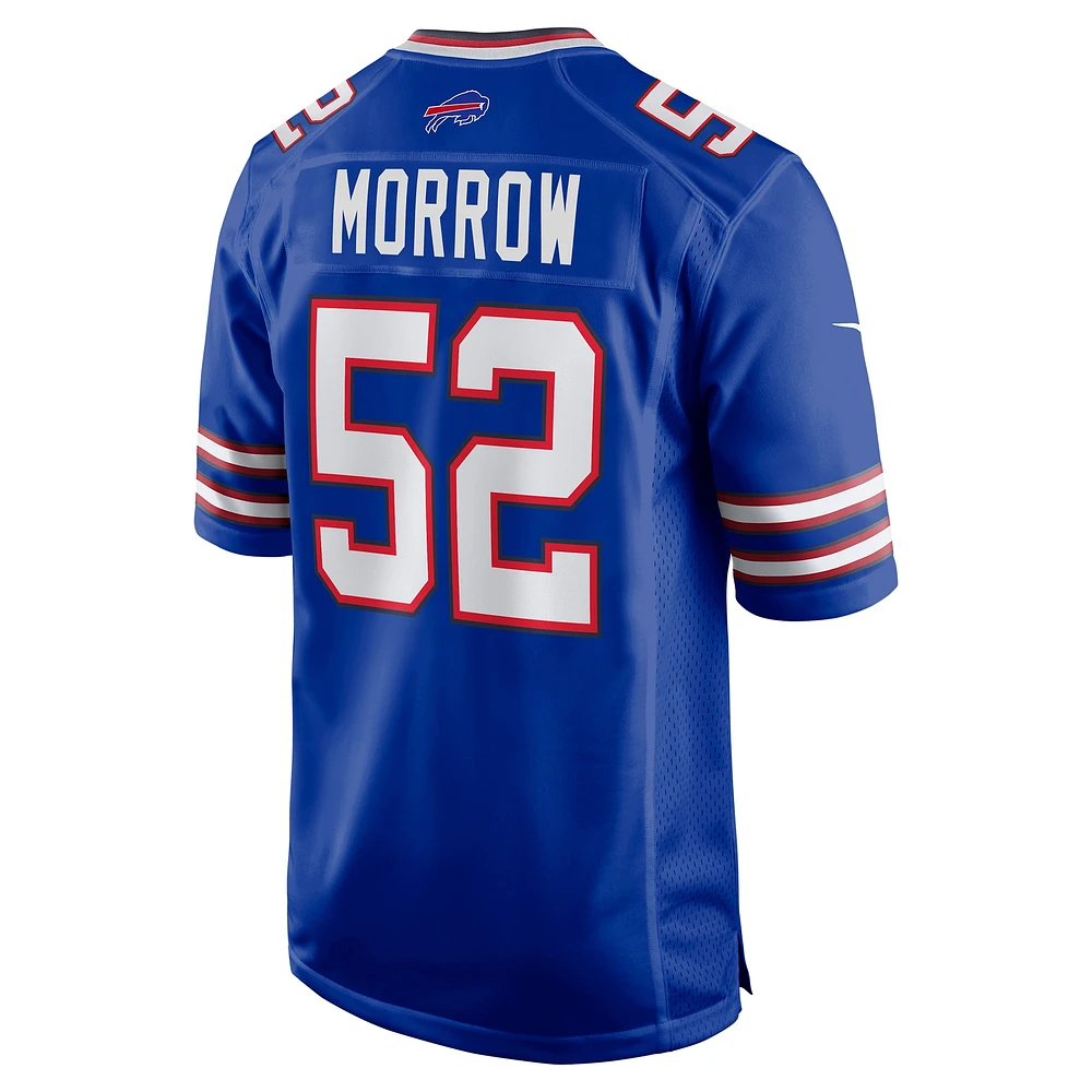 Maillot de match Nike Nicholas Morrow Royal Buffalo Bills pour homme