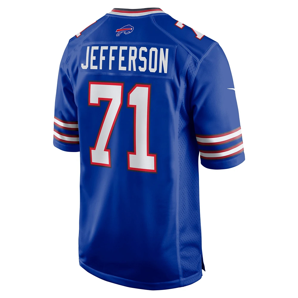 Maillot de match Nike Quinton Jefferson Royal Buffalo Bills pour homme