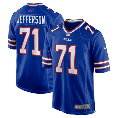 Maillot de match Nike Quinton Jefferson Royal Buffalo Bills pour homme