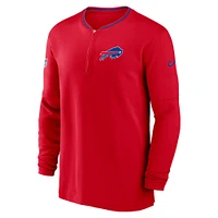 Sweat-shirt Nike Red Buffalo Bills Coach à demi-zip pour homme