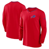 Sweat-shirt Nike Red Buffalo Bills Coach à demi-zip pour homme