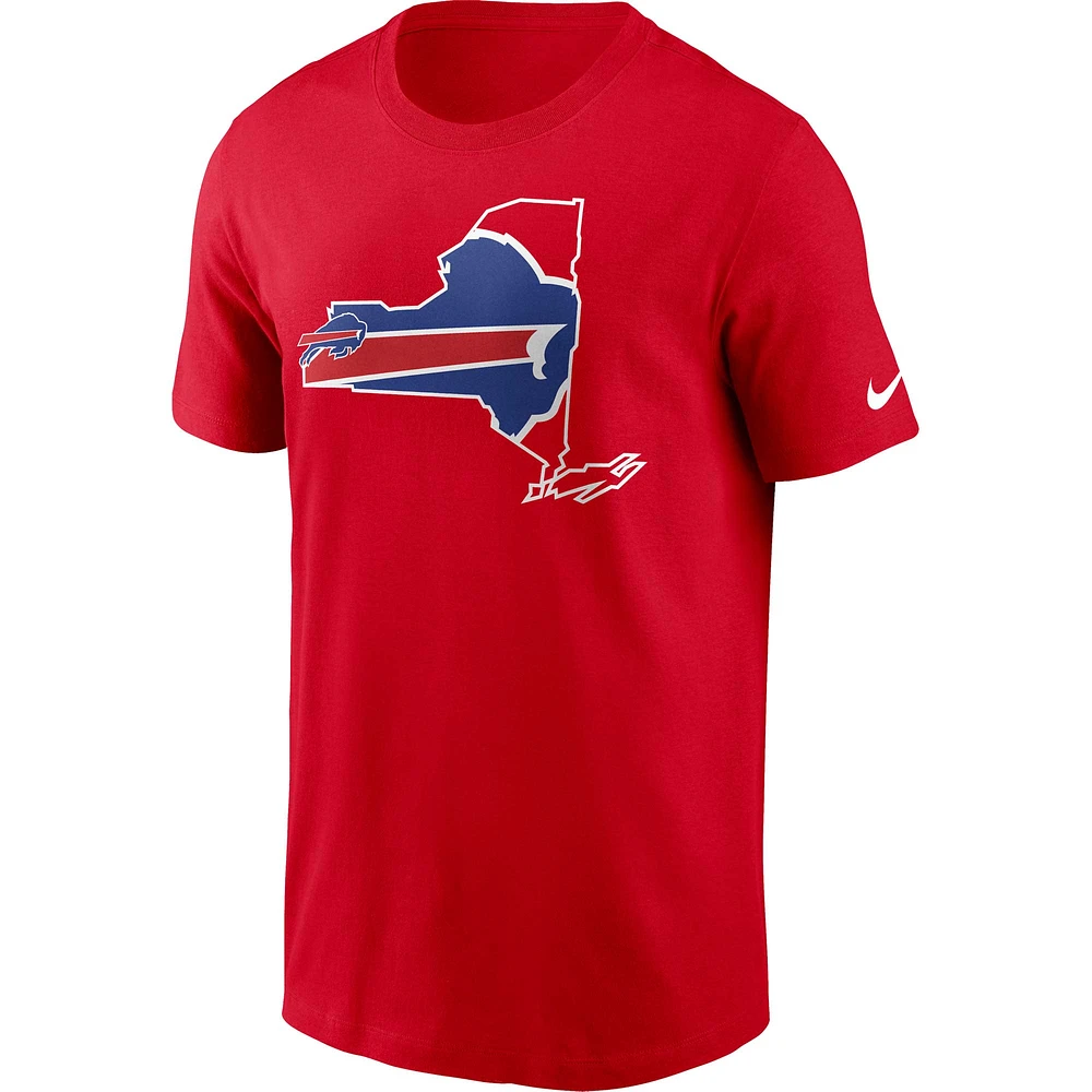 T-shirt essentiel local Buffalo Bills Nike rouge pour homme