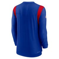 Men's Nike Royal/Red Buffalo Bills Sideline Performance Long Sleeve T-Shirt