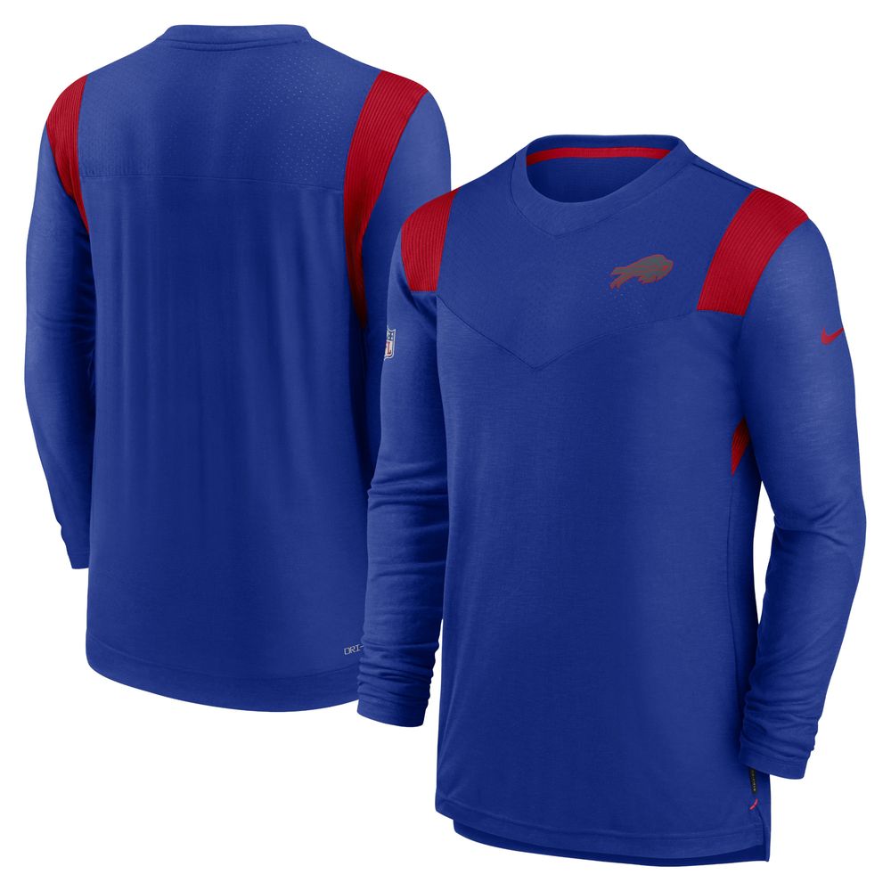 Nike Men's Nike Royal/Red Buffalo Bills Sideline Performance Long Sleeve T- Shirt