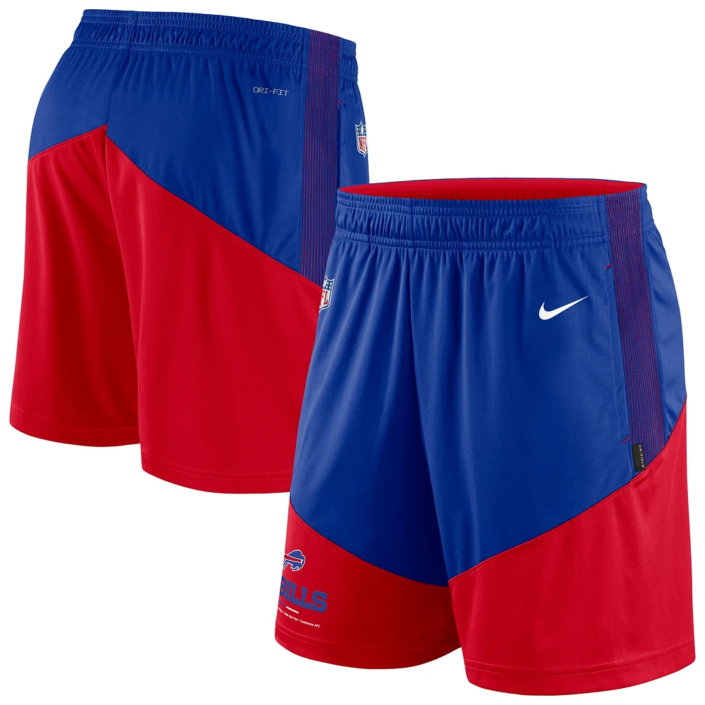 Short de performance pour homme Buffalo Bills Sideline Primary Lockup Nike Royal/Rouge