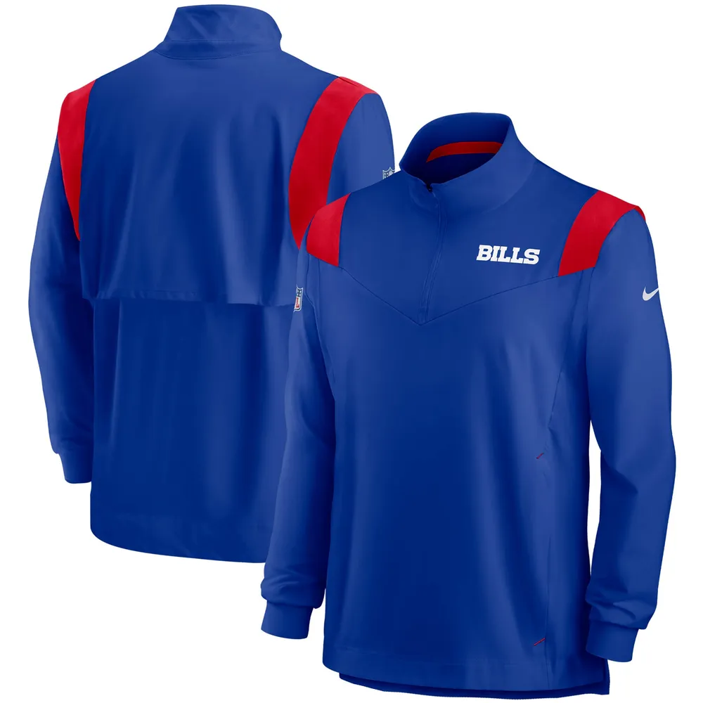 Men's Nike Royal Buffalo Bills 2021 Sideline Coaches Repel Quarter-Zip Jacket