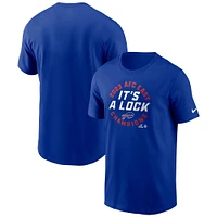 T-shirt Nike Royal Buffalo Bills 2023 AFC East Division Champions Locker Room Trophy Collection pour homme