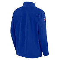 Men's Nike Royal Buffalo Bills 2023 Sideline Coach Half-Zip Hoodie Jacket