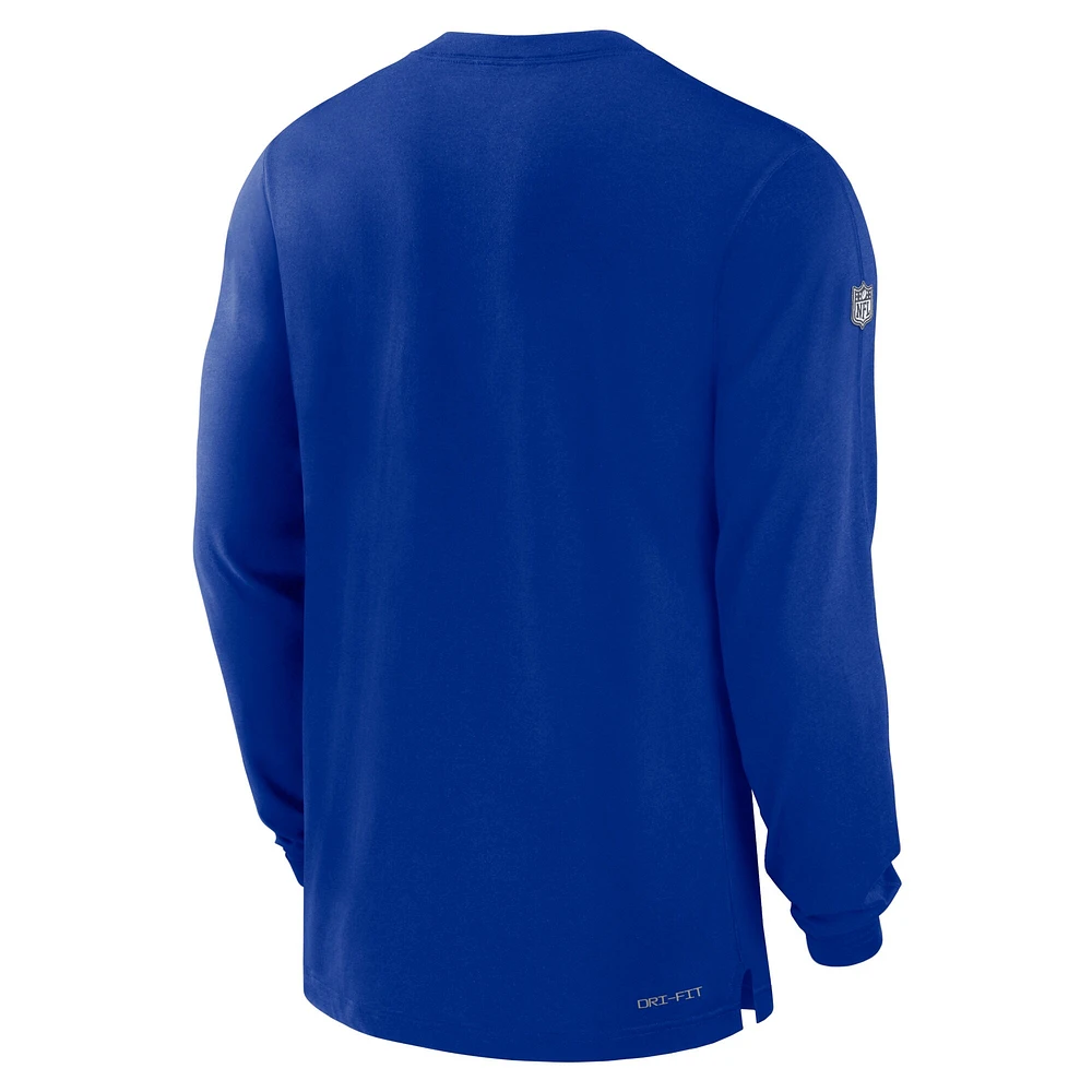 Men's Nike Royal Buffalo Bills 2023 Sideline Performance Long Sleeve T-Shirt