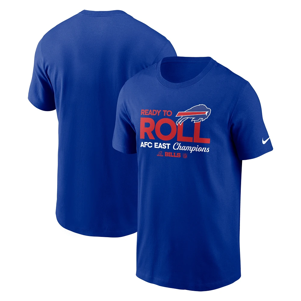 T-shirt Nike Royal Buffalo Bills 2024 AFC East Division Champions Locker Room Trophy Collection pour homme