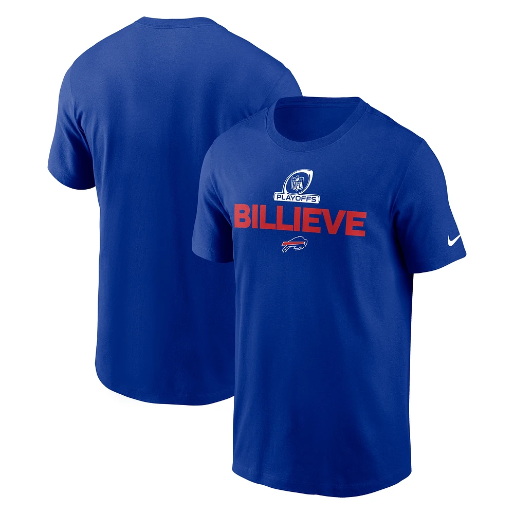 T-shirt Nike Royal Buffalo Bills pour homme - Playoffs NFL 2024