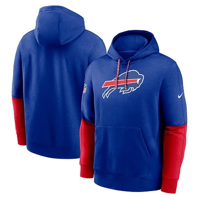 Men's Nike Royal Buffalo Bills 2024 Sideline Club Pullover Hoodie