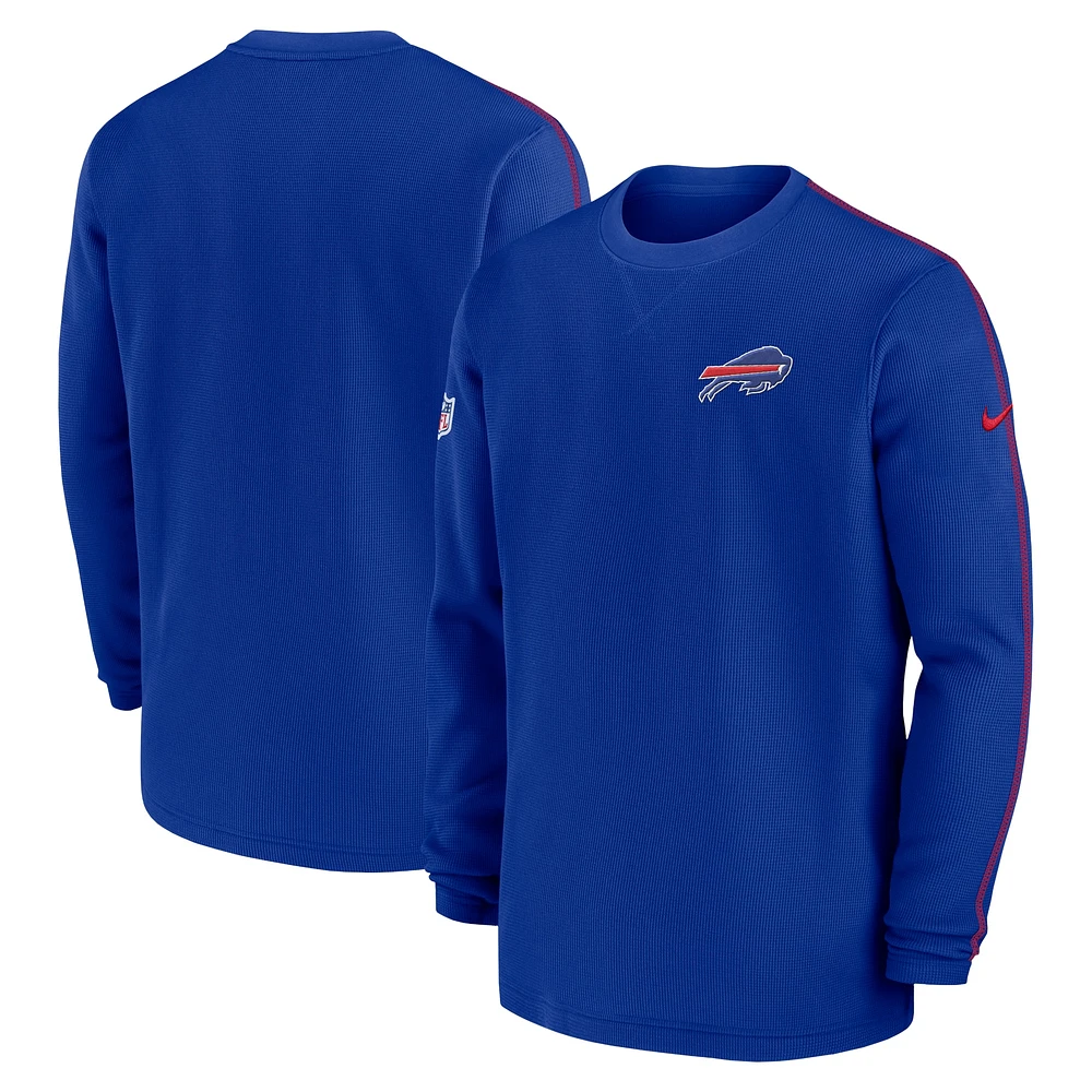 Haut à manches longues Nike Royal Buffalo Bills 2024 Sideline Coaches pour homme