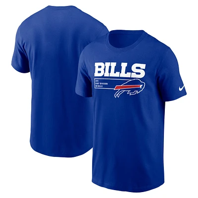 T-shirt essentiel Nike Royal Buffalo Bills Division pour homme