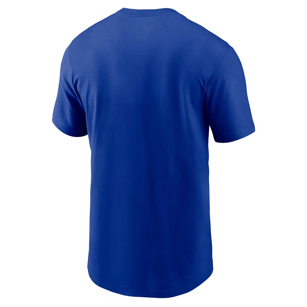 T-shirt Nike Royal Buffalo Bills pour homme, cinq fois champion consécutif de la division Est l'AFC, « Our Time Is Now »