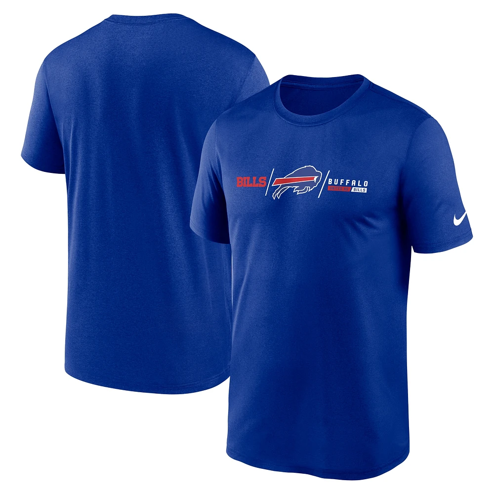 Men's Nike Royal Buffalo Bills Horizontal Lockup Legend Performance T-Shirt