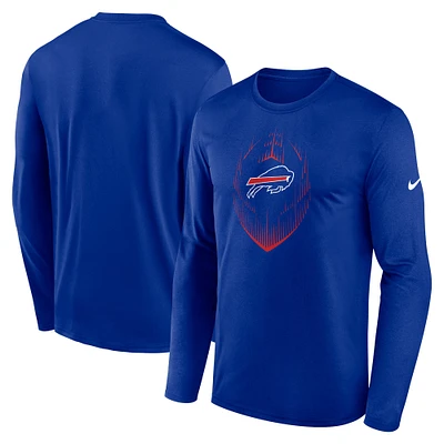 T-shirt à manches longues Nike Royal Buffalo Bills Legend Icon pour homme