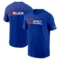 T-shirt Nike Royal Buffalo Bills pour homme