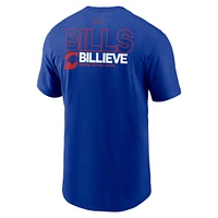 T-shirt Nike Royal Buffalo Bills pour homme