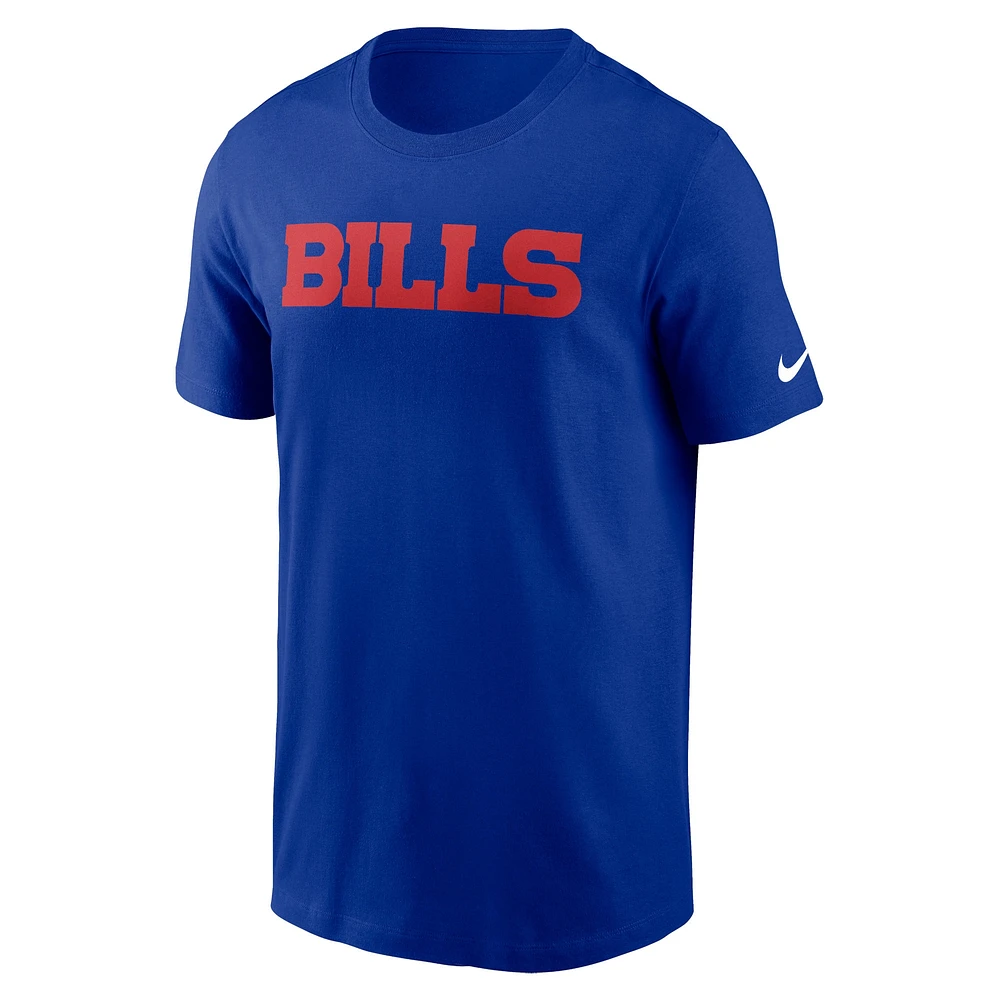 Men's Nike Royal Buffalo Bills Primetime Wordmark Essential T-Shirt