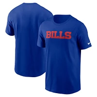 T-shirt essentiel Nike Royal Buffalo Bills Primetime Wordmark pour homme