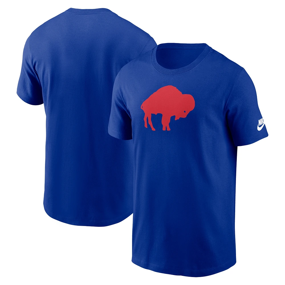 Men's Nike Royal Buffalo Bills Rewind Logo Essential T-Shirt