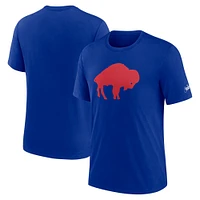 T-shirt tri-mélange Nike Royal Buffalo Bills Rewind Logo pour homme