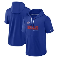 Sweat à capuche manches courtes Nike Royal Buffalo Bills pour Homme