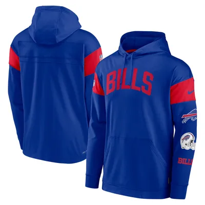 Buffalo Bills Nike Sideline Athletic Arch Jersey Performance Pullover Hoodie - Royal
