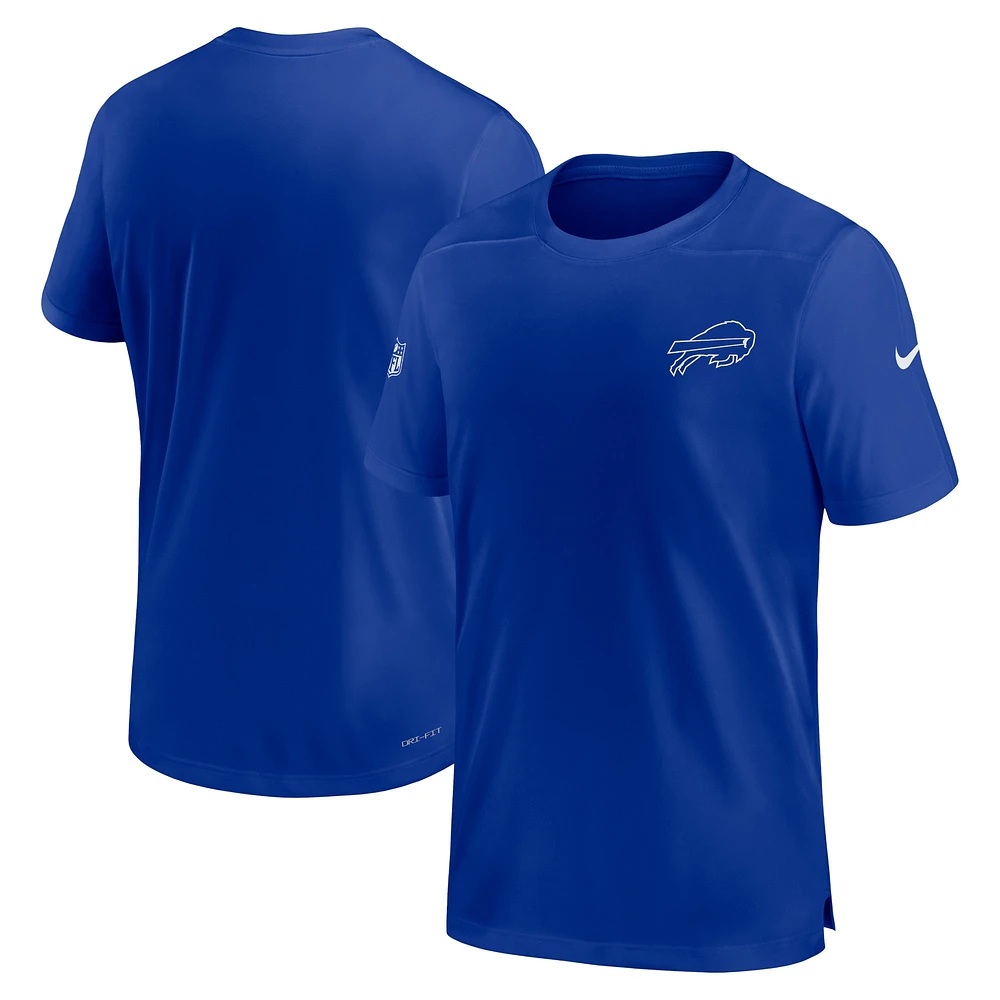 T-shirt Nike Royal Buffalo Bills Sideline Coach Performance pour homme