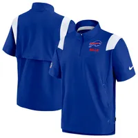 Men's Nike Royal Buffalo Bills Sideline Coaches Chevron Lockup Pullover Top