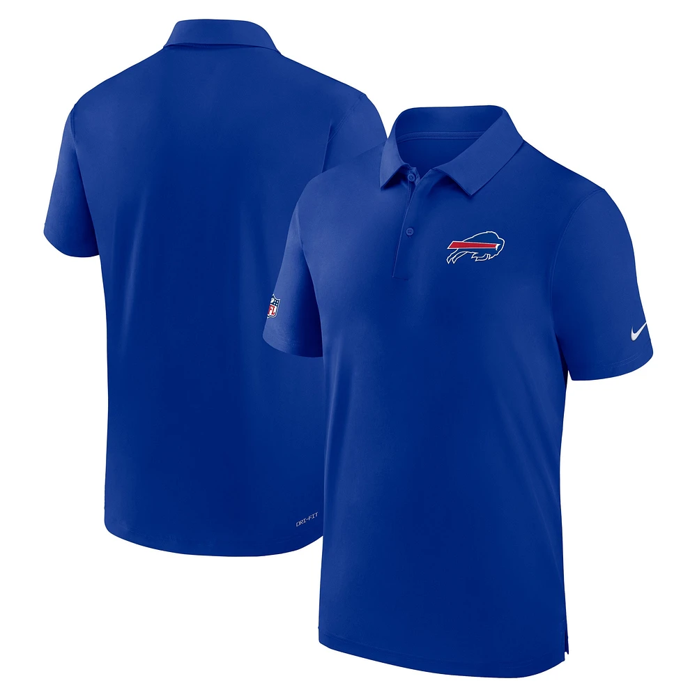 Polo de performance Nike Royal Buffalo Bills Sideline Coaches pour homme