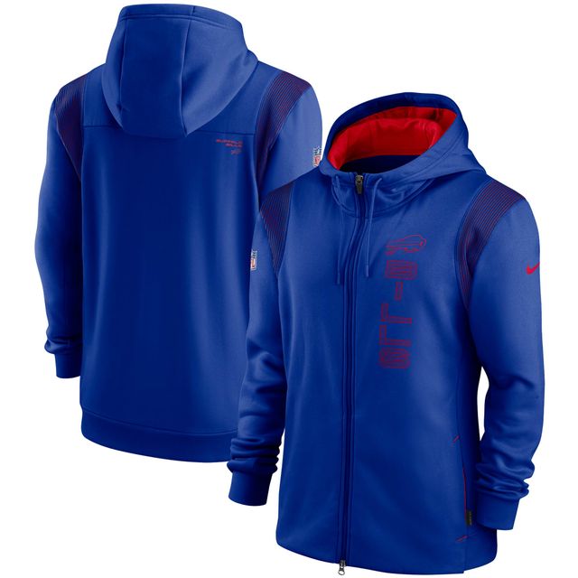 Men's Buffalo Bills Nike Royal Performance Sideline Lockup Full-Zip Hoodie