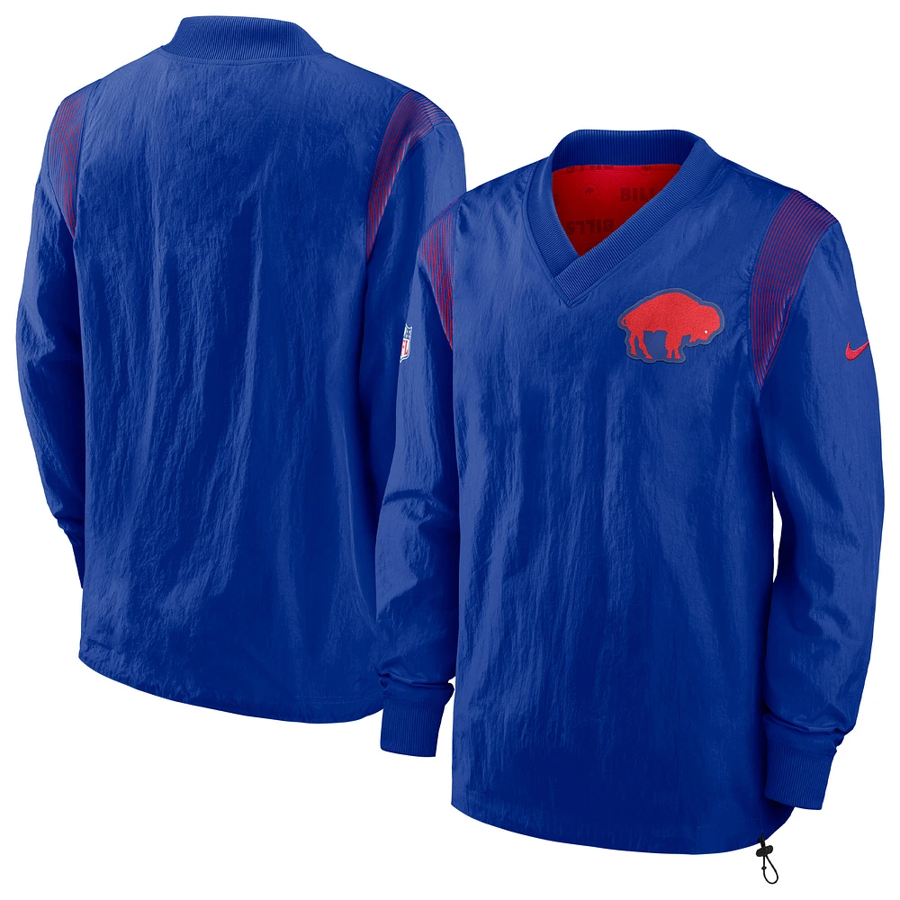 Men's Nike Royal Buffalo Bills Sideline Team ID Reversible Pullover Windshirt