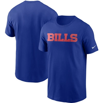 T-shirt Nike Royal Buffalo Bills avec logo de l'équipe pour homme