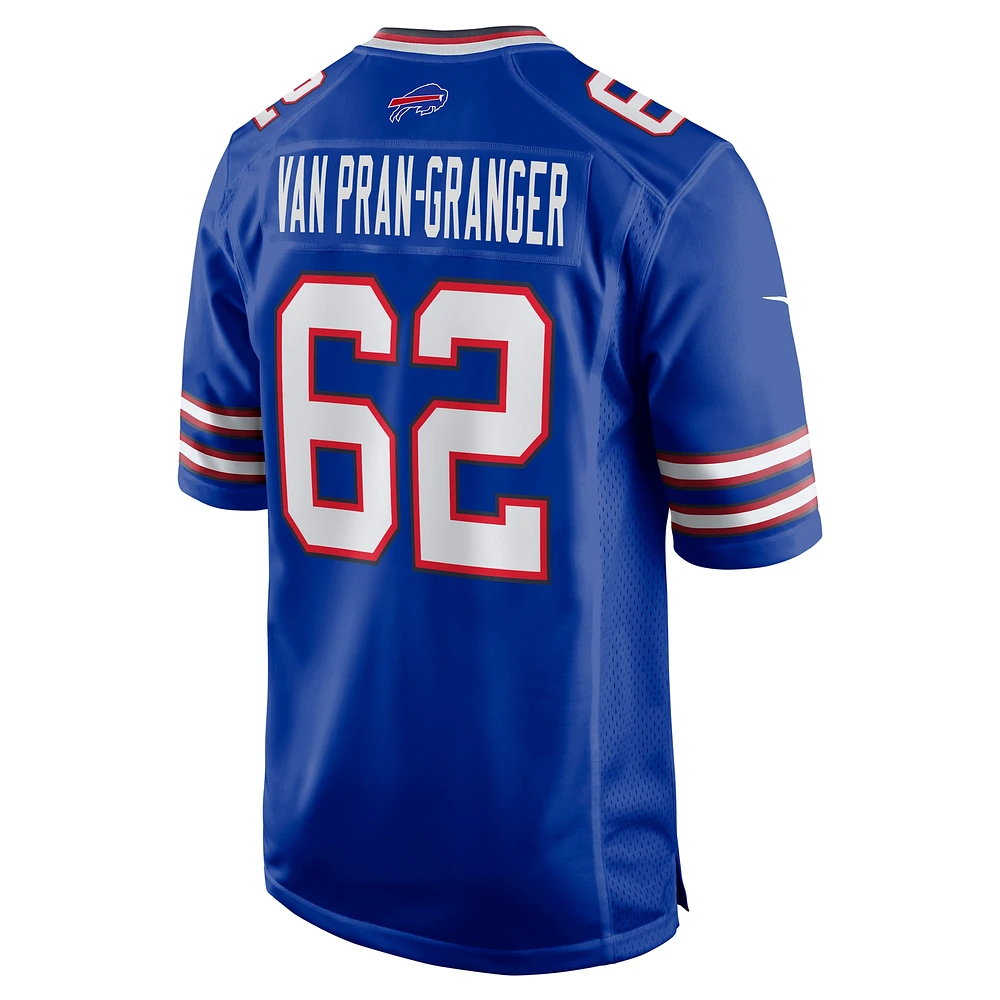 Maillot de match Nike Sedrick Van Pran-Granger Royal Buffalo Bills pour homme