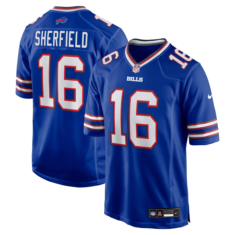 Maillot de joueur Nike Trent Sherfield Royal Buffalo Bills pour homme